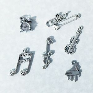 Music Themed Set of Charms #1 (6 Charms in a Set)